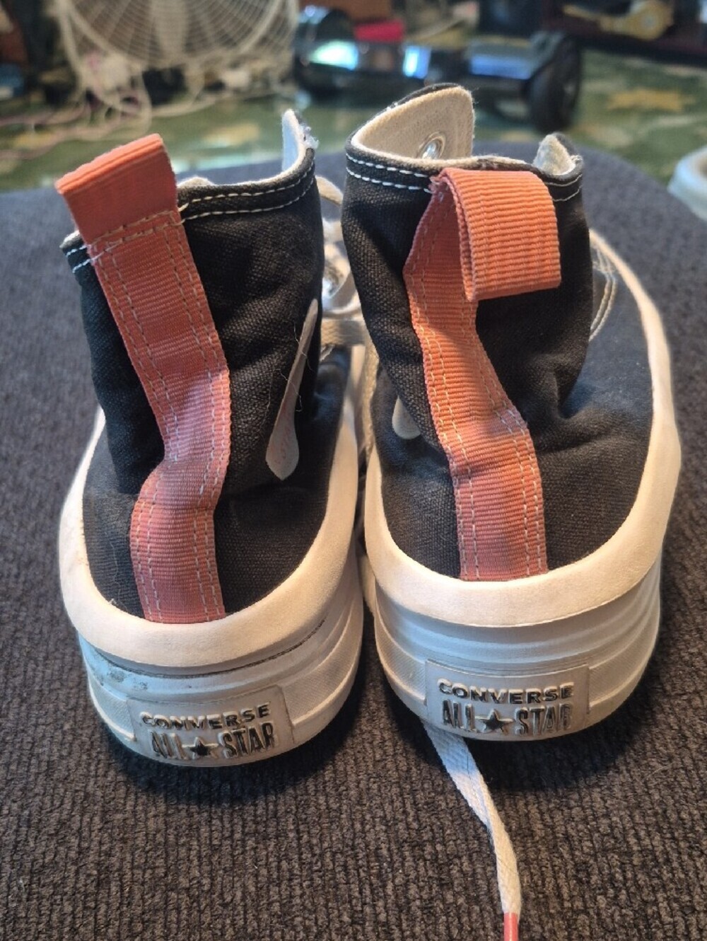 Converse Black and White High-Top Canvas Sneakers - Picture 4 of 8